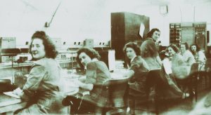 Ladies of the WAAAF operating inside the Communications Bunker during WWII.