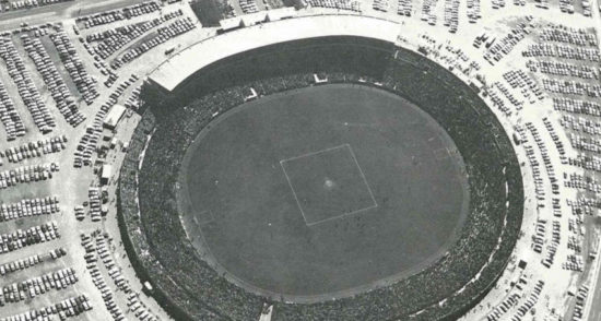 Footy Park’s biggest ever crowd at the 1976 grand final.